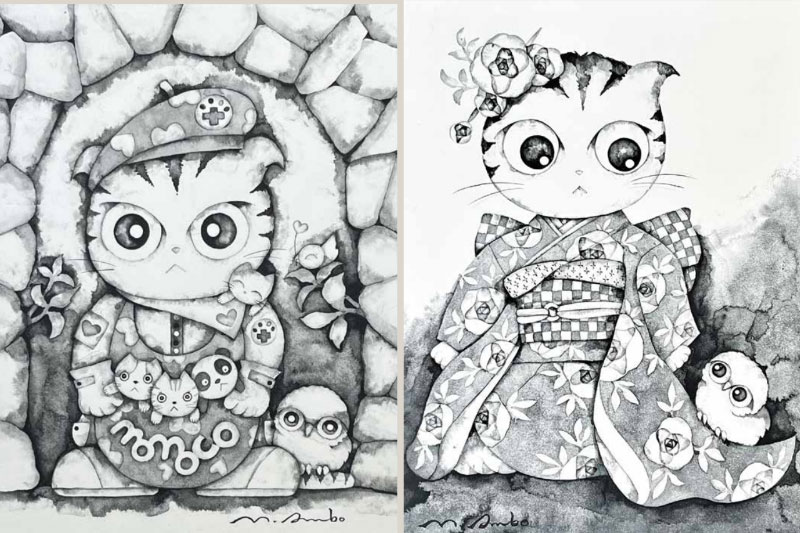 伊勢丹浦和で「現代墨絵作家 安保真展 momocoが浦和にやってくる!」2月18日から開催