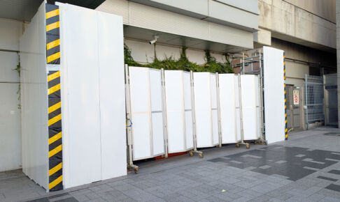 浦和駅東口前のキッチンカー出店場所が工事中のような状態に