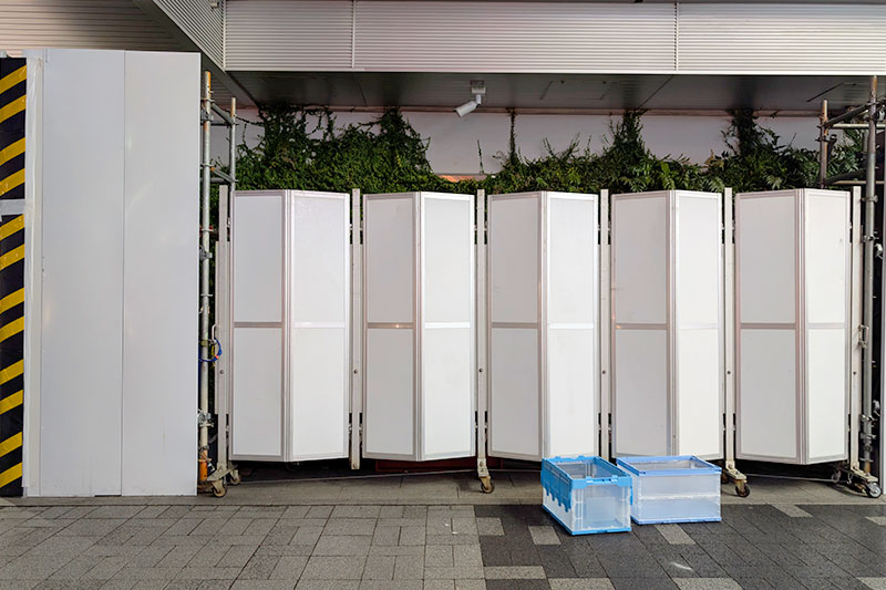 浦和駅東口前のキッチンカー出店場所が工事中のような状態に