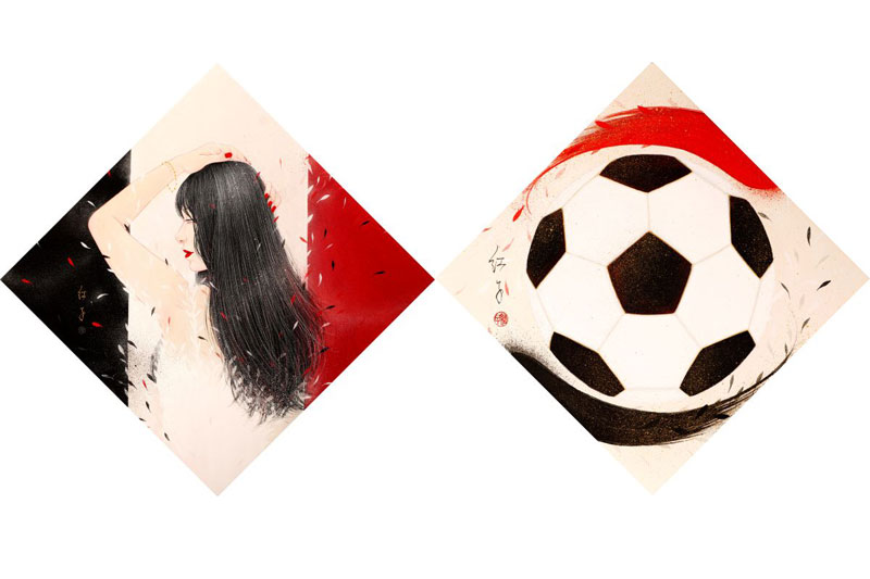 伊勢丹浦和店45周年企画「丁子紅子 日本画展 ~浦和に息づく赤・白・黒~」開催中