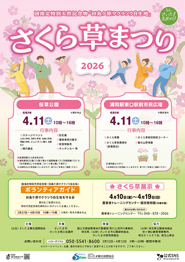 浦和の2ヶ所で「さくら草まつり2026」4月11日開催