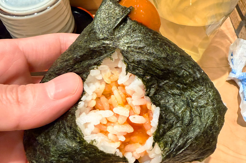 おにぎり 割ったところ